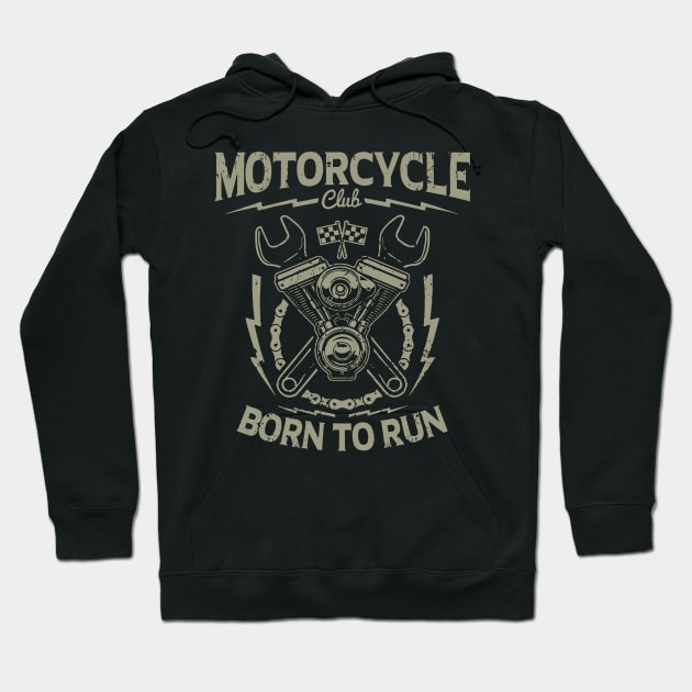 Motorcycle Club Hoodie by Durro